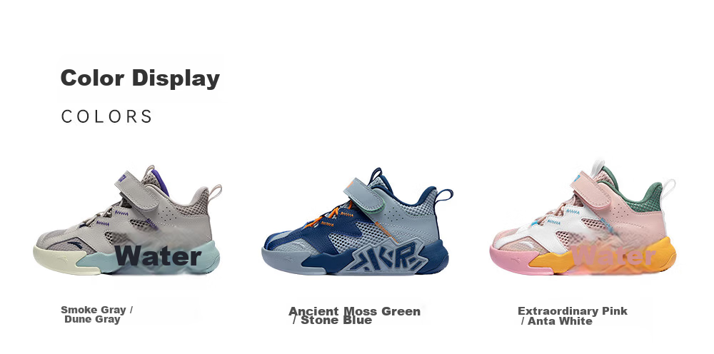 Anta Kids Boys Sports Shoes 2026 Summer Breathable Mesh Durable Cement Basketball Shoes A12629970 33